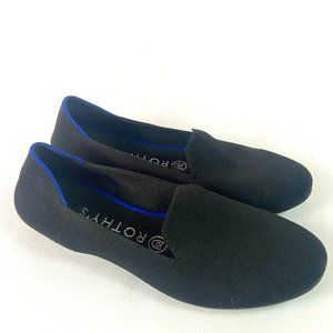 ROTHYS The Loafer in Black Recycle Flats Size 7